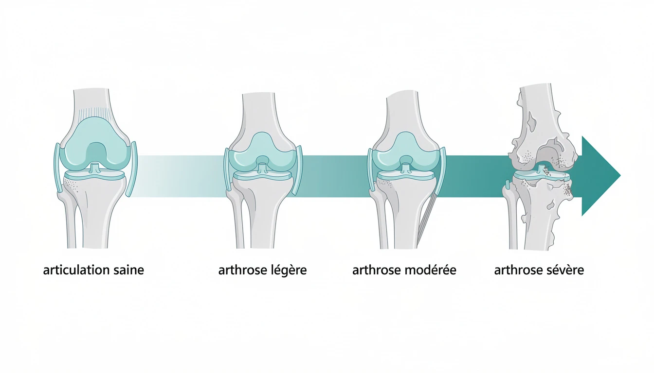Évolution de l'arthrose du genou : progression et pronostic