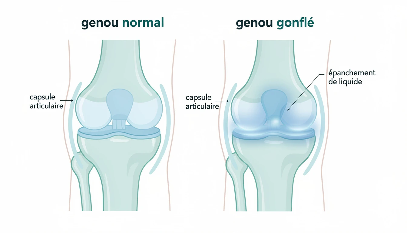 Genou qui gonfle : causes liées à l'arthrose