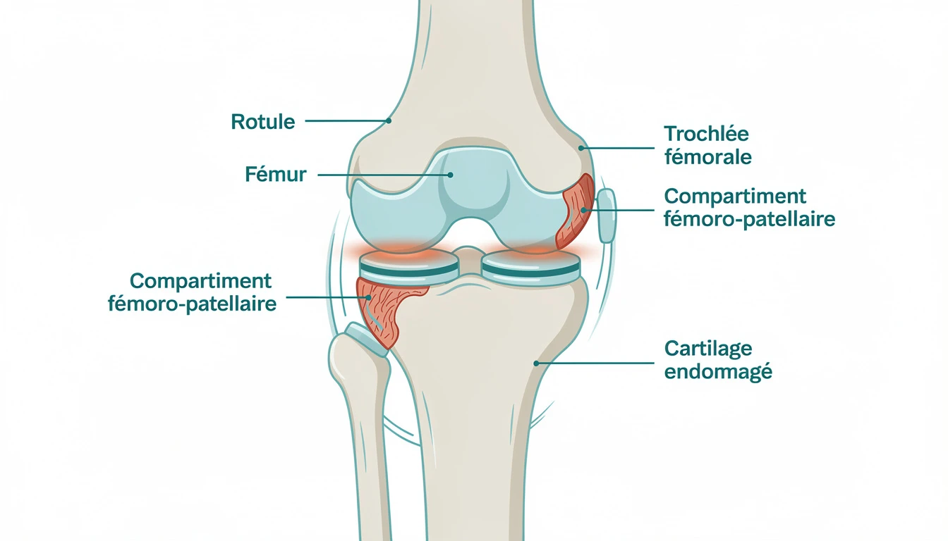 Gonarthrose fémoro-patellaire : symptômes et traitement
