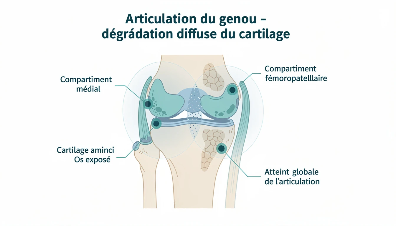Gonarthrose tricompartimentale : qu'est-ce que c'est ?
