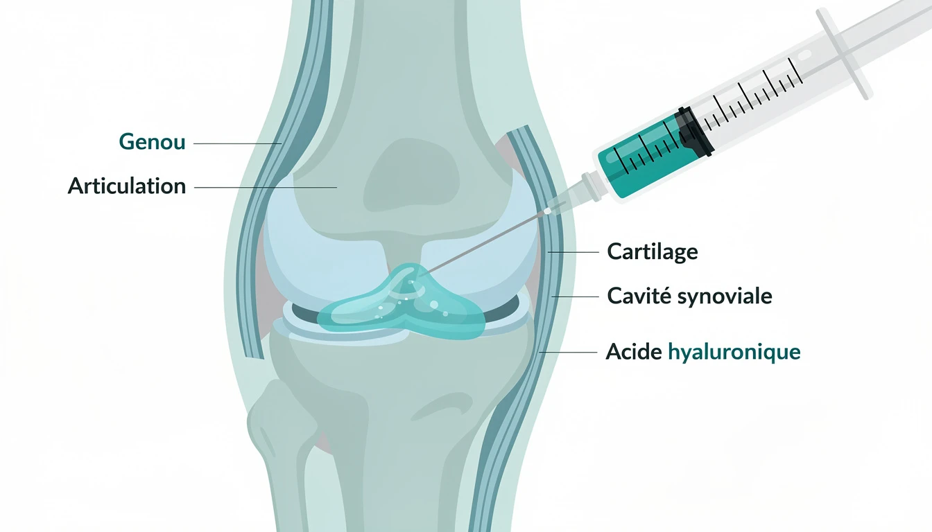Infiltration d'acide hyaluronique dans le genou
